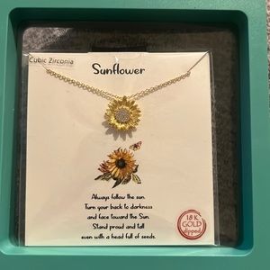 New sunflower necklace